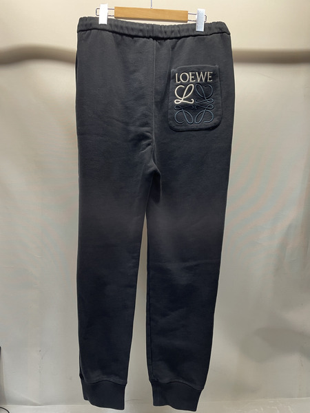 LOEWE ANAGRAM JOGGING TROUSERS 刺繍スウェットパンツ M 黒
