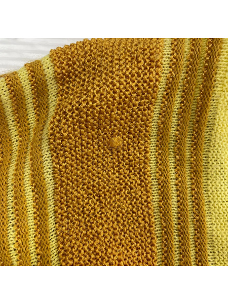 OLD・VINTAGE カーディガン 60s Sears Stripe Acrylic Cardigan YEL M