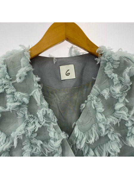 6 ROKU ソノ他 フリンジジャガードベスト/BLE