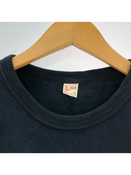 THE FLAT HEAD 長袖Tシャツ・カットソー バックプリント 黒(38)