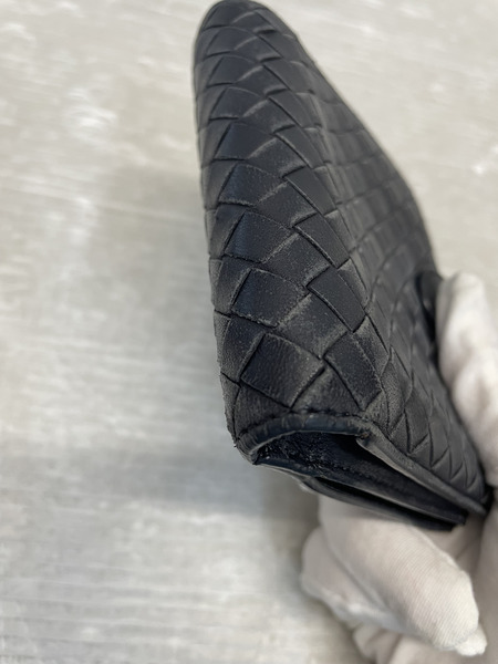 Bottega Veneta イントレチャート コンパクトウォレット 黒