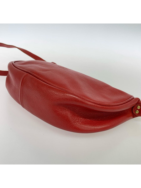 IL BISONTE ショルダーバッグ 三日月型レザーバッグ RED