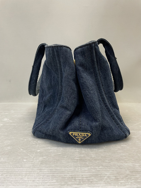 PRADA デニム カナパ ハンドバッグ[値下]