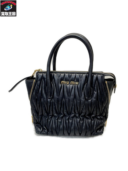 miu miu マテラッセ 2WAYバッグ ブラック