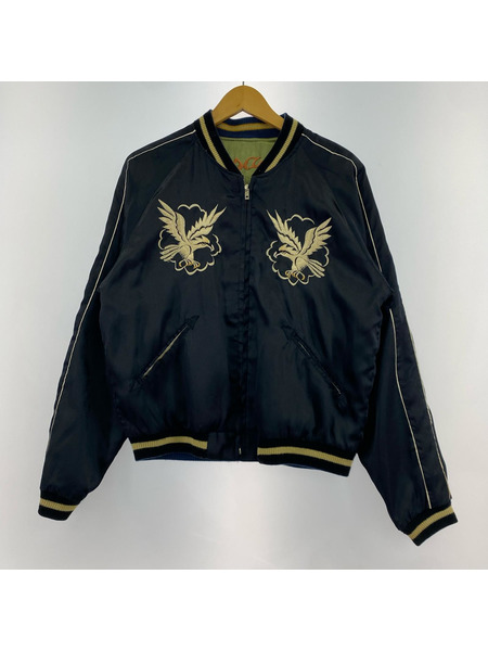 東洋エンタープライズ ジャケット 龍×鹿 スカジャン BLK/GRN M