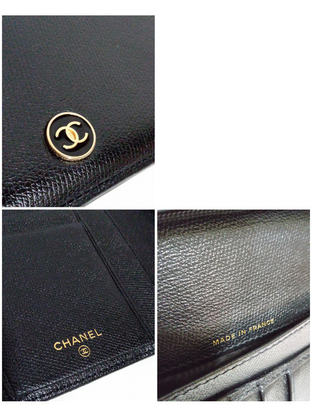 CHANEL ココボタン ロングウォレット /ブラック[値下]