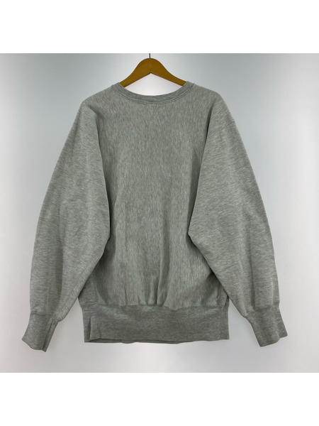 Champion スウェット・トレーナー 90s reverse wave グレー (XL)