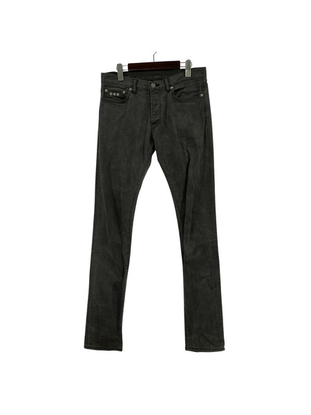 MARBLES パンツ クラッシュ加工スキニーパンツ/黒[値下]