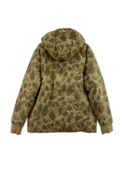 STUSSY リップストップ カモフラ リバーシブル ダウンジャケット ベージュ M