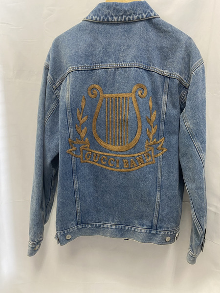 GUCCI　内側チェック柄 デニムジャケット　46　548722