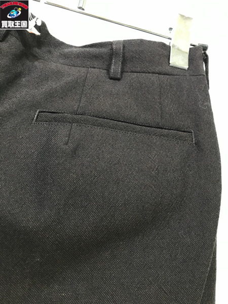 COMME des GARCONS 2タックパンツ M/コムデギャルソン/茶色/ブラウン/メンズ/ボトムス