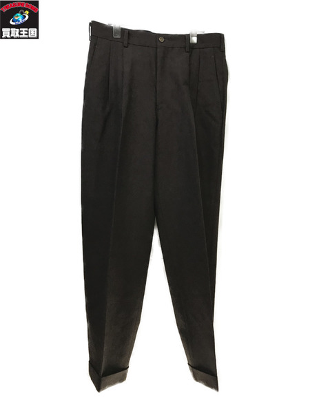 COMME des GARCONS 2タックパンツ M/コムデギャルソン/茶色/ブラウン/メンズ/ボトムス