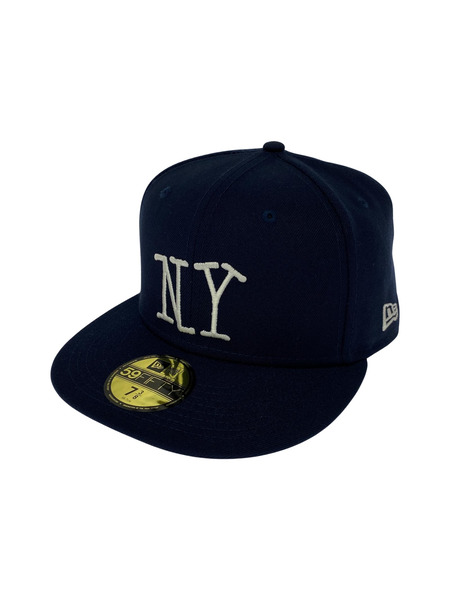 STUSSY×NEW ERA NY CAP 刺繍6パネルキャップ ネイビー