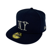 STUSSY×NEW ERA NY CAP 刺繍6パネルキャップ ネイビー