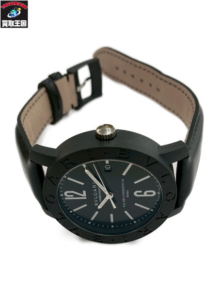 BVLGARI ブルガリブルガリ BB40CL OH済み メンズ AT カーボン レザー [値下]