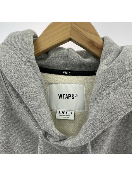 WTAPS パーカー 24AW ACADEMY HOODY グレー