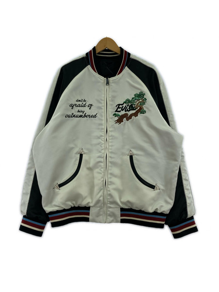 EVISU ジャケット スカジャン/リバーシブル/白