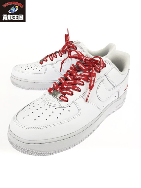 白 27.5cm NIKE Supreme AIR FORCE 1 Whit - スニーカー