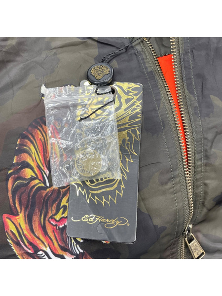 Ed Hardy ジャケット 虎 迷彩 MA-1 M[値下]