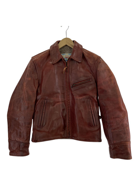AERO LEATHER ハイウェイマン レザージャケット 茶[値下]