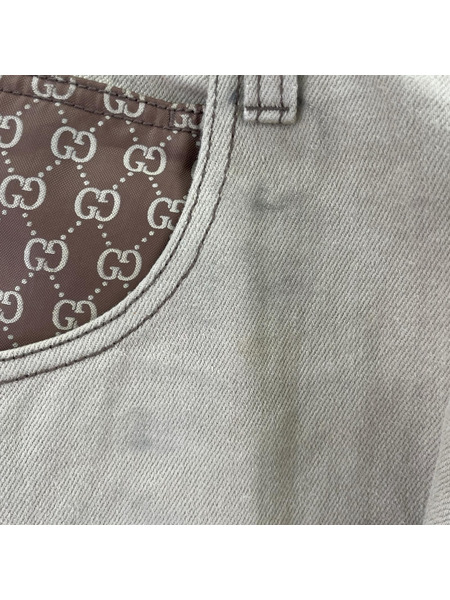 パンツ GODBODY ワイドパンツ GG柄 BEG W36[値下]