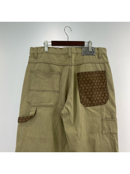 パンツ GODBODY ワイドパンツ GG柄 BEG W36[値下]