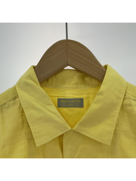 COMME des GARCONS HOMME 製品染メ インサイドアウト S/Sシャツ - イエロー