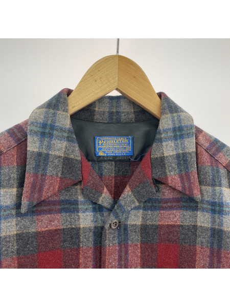 70s pendleton open collar wool shirts M[値下]