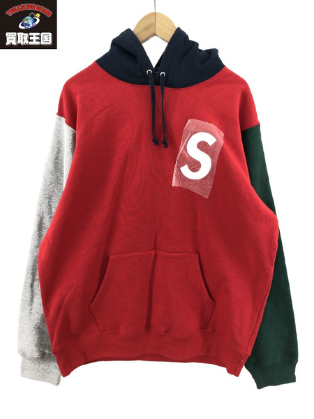 Supreme SSS Logo Colorblocked Hooded Sweatshirt パーカー XL