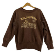 DUBBLEWORKS スウェット・トレーナー MIDDLE OF NOWHERE 茶(M)