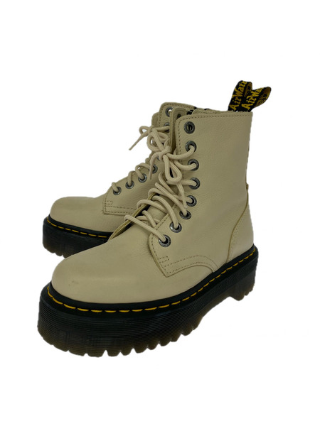 Dr.Martens ブーツ jadon Ⅲ アイボリー レザー8ホールシューズ (EU37)