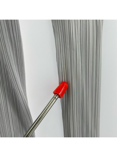 PLEATS PLEASE カーディガン 羽織 プリーツ ボタンレス グレー (3)