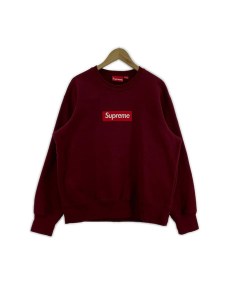 Supreme Box Logo Crewneck Cardinal ボックスロゴスウェット S ボルドー