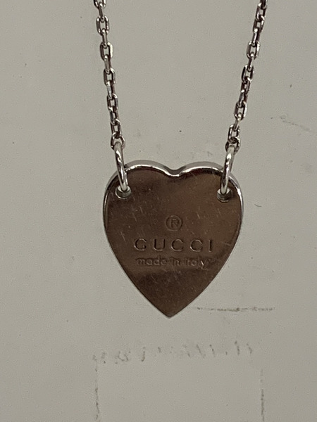 GUCCI ﾄﾚｰﾄﾞﾏｰｸ ﾊｰﾄ ﾍﾟﾝﾀﾞﾝﾄ付き ﾌﾞﾚｽﾚｯﾄ[値下]