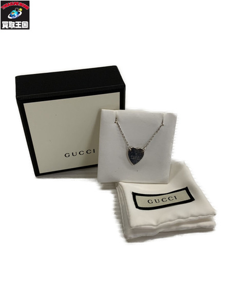 GUCCI ﾄﾚｰﾄﾞﾏｰｸ ﾊｰﾄ ﾍﾟﾝﾀﾞﾝﾄ付き ﾌﾞﾚｽﾚｯﾄ[値下]