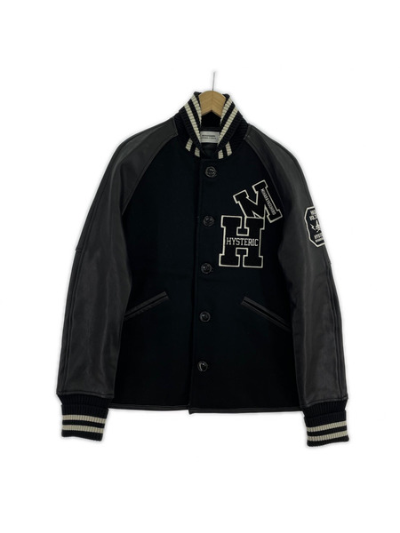 MIHARAYASUHIRO×HYSTERIC GLAMOUR ウールスタジャン 0243AB14 黒 (M)