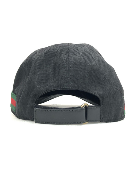 GUCCI GGキャンバス キャップ 黒 (M)