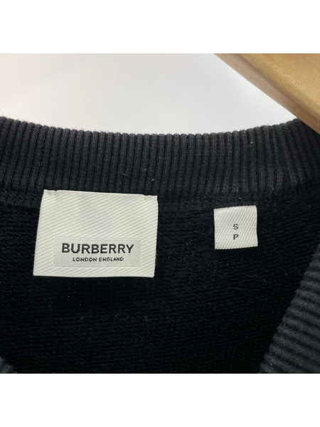 BURBERRY スウェット・トレーナー クルーネックスウェット 黒 S[値下]
