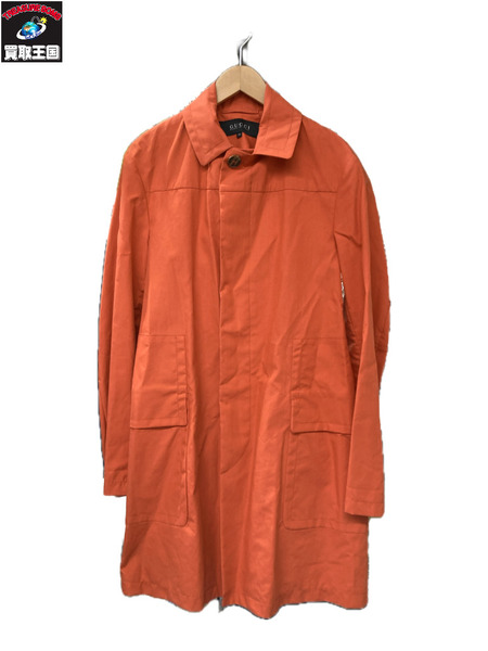 GUCCI ステンカラーコート オレンジ (48)