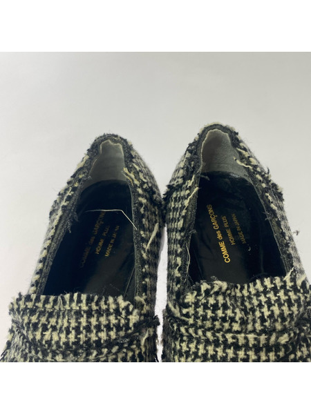 COMME des GARCONS シューズ HOMME PLUS 千鳥 ツイード ローファー  25