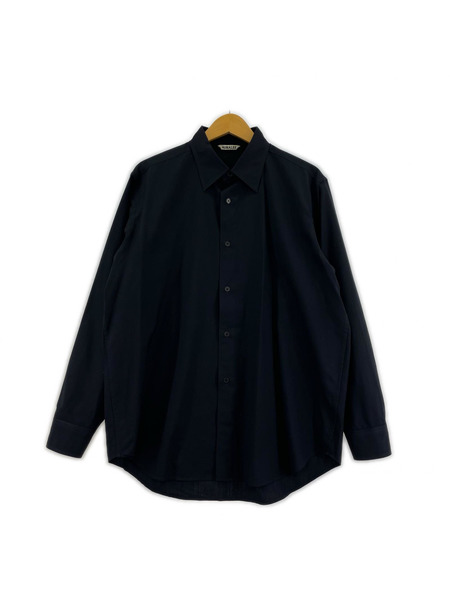 AURALEE 長袖シャツ UPER FINE TROPICAL WOOL SHIRT NVY 3