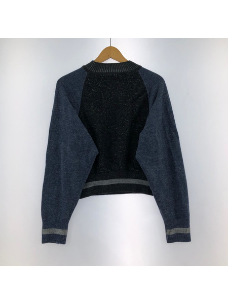 Vivienne Westwood red label ビッグオーブ ラグランウールニット 00 黒×紺