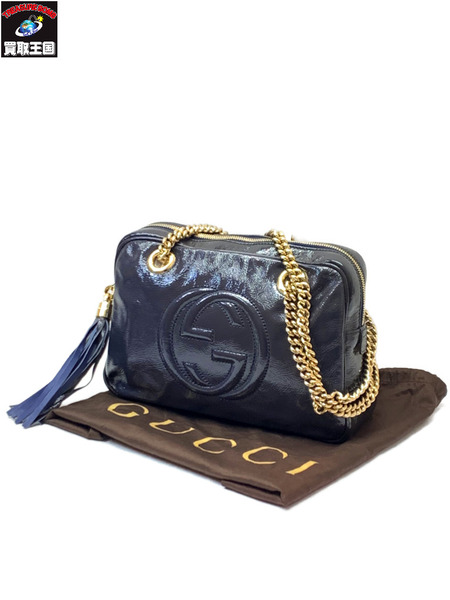 GUCCI ソーホー チェーンショルダーバッグ 308983 NVY グッチ GG