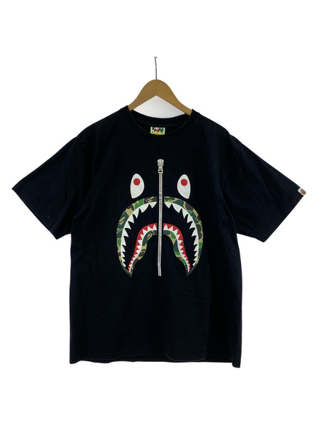 A BATHING APE 半袖Tシャツ・カットソー S/SプリントTee カモシャーク (L)BLK[値下]