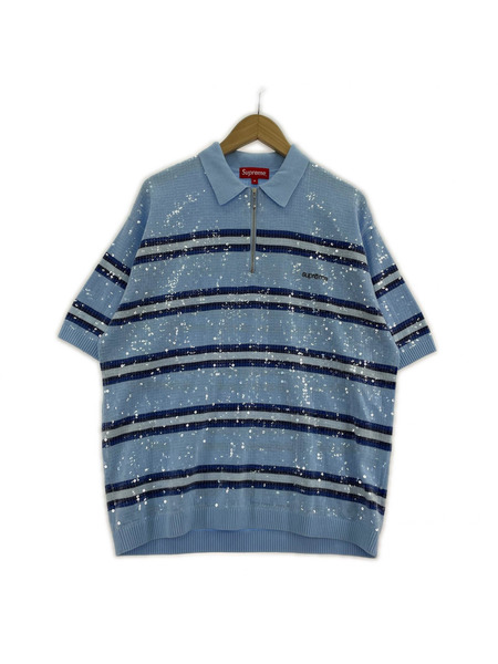 Supreme ニット・セーター 23SS sequin stripe zip polo