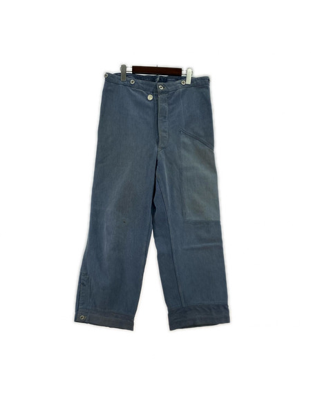 OLD・VINTAGE パンツ 40s~50s スイス軍 デニムワークパンツ サスペンダーボタン