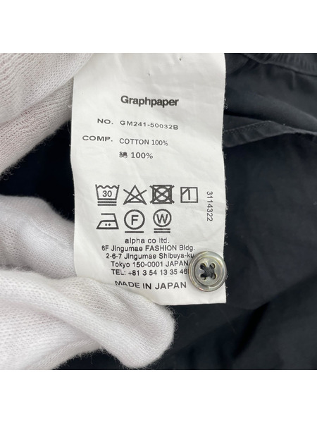 Graphpaper  High Count Wide Spread Collar Shirtブラック 1