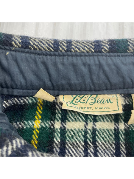 L.L.Bean 長袖シャツ 60s~70s 筆記体タグ チェックシャツプルオーバー (XL)