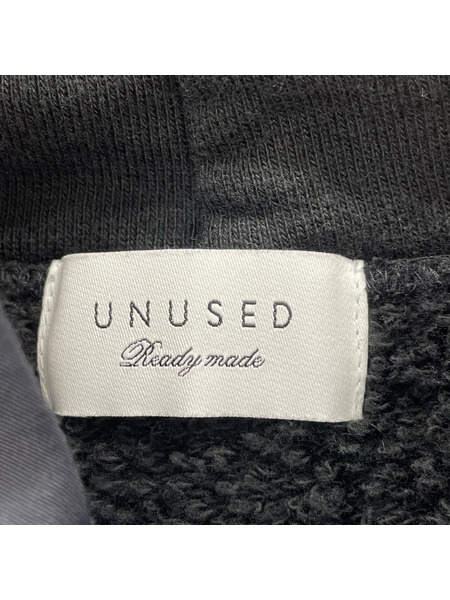 unused ナイロンフーディスウェット