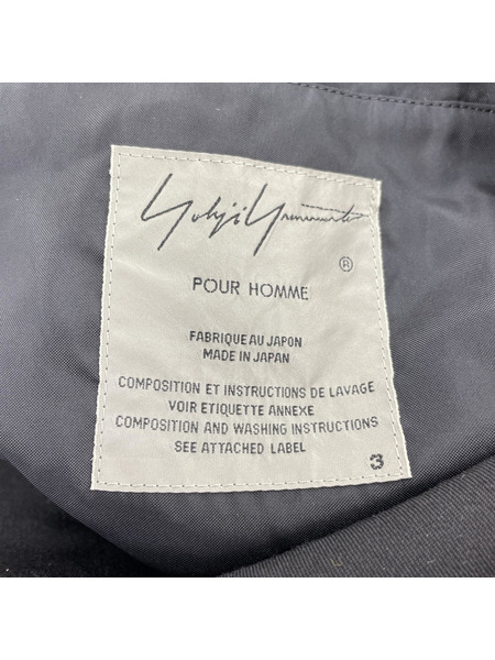 Yohji Yamamoto/ウールギャバ/オープンカラージャケット[値下]